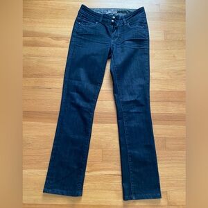 PAIGE Women's Midnight Blue Straight Leg Jeans